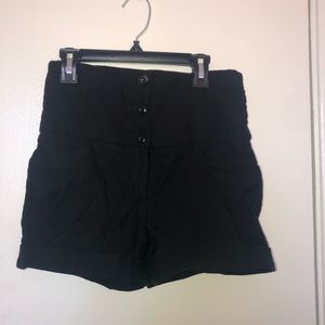 High Waisted Black Shorts